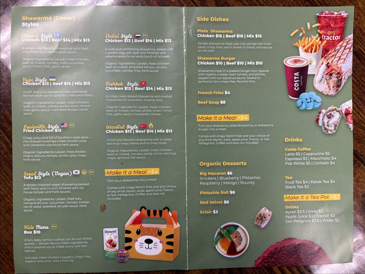 Donerka Shawarma & Cafe Menu - Image 2